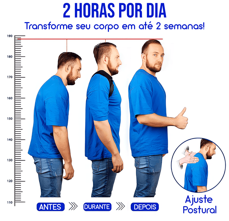 Corretor Postural Magnético Ajustável - Coluna, Ombro, Lombar e Clavícula - Prime Ofertas